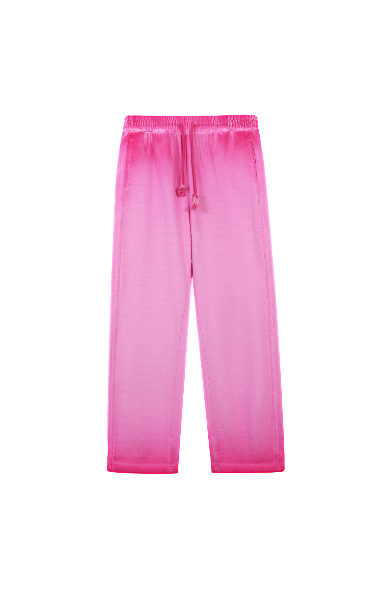 Unisex Fall 100% Cotton Washed Gradient Wide Leg Pants