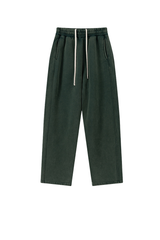 Water-washed and fleece-lined curved-blade pants.