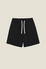 Unisex Solid Straight Shorts - Loose Drawstring Gym Shorts