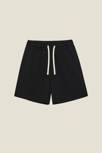 Unisex Solid Straight Shorts - Loose Drawstring Gym Shorts