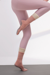 Women's Double-Layer Color-Block Yoga Grip Five-Toe Socks