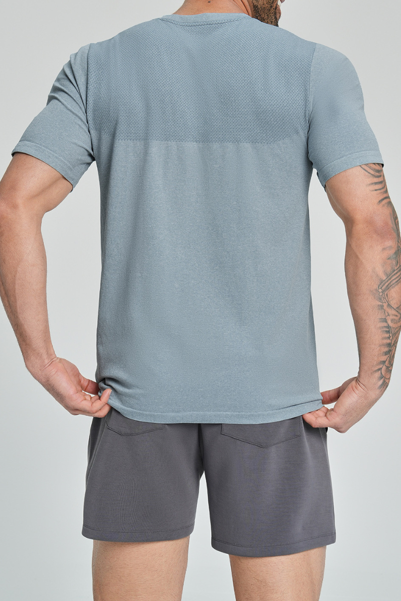 Men's Color Block Soft Textured Quick Dry Sport T-Shirt
