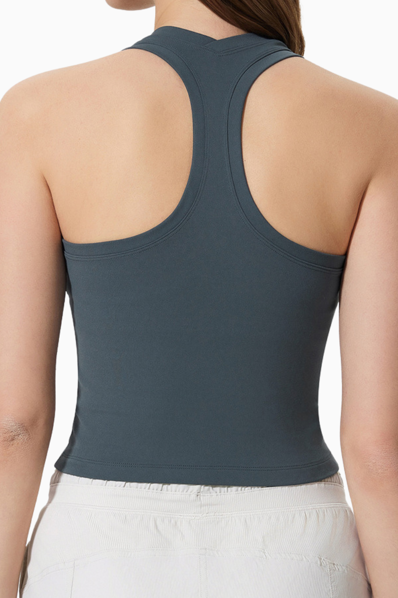 WomensU-Neck Racerback Cropped Workout Tank