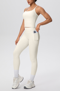 Women's Two Piece Set:High-elasticity Bra And Leggings