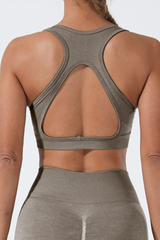 Women's Sport U-neck Cross Back Seamless Bra