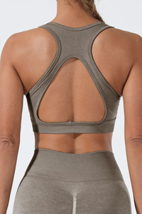 Women's Sport U-neck Cross Back Seamless Bra