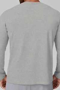 Men's Summer Crew Neck Skin-Friendly Solid Long Sleeve Athletic Top