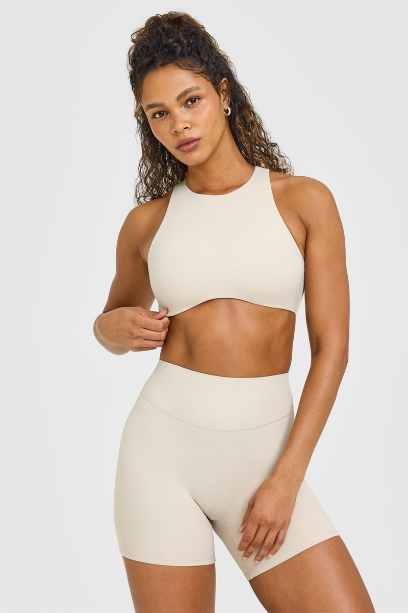 Women's Yoga Sets: Cutout Back Top and High Waist Shorts