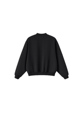 Unisex Fall Streetwear Boxy Mockneck Sweatshirt
