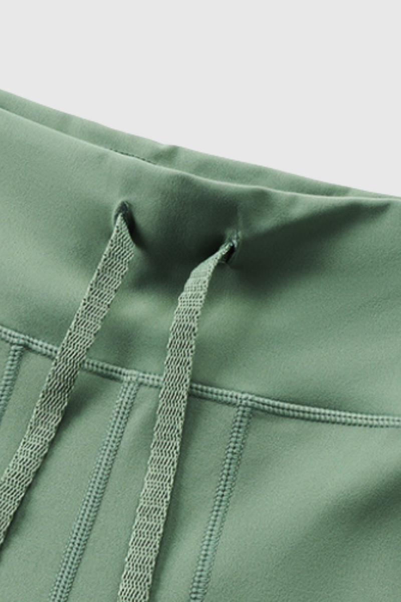 Women's Spring Drawstring Quick-Dry Pocket Straight Pants