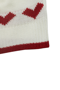 Cozy knitted sweater with heart-shaped design