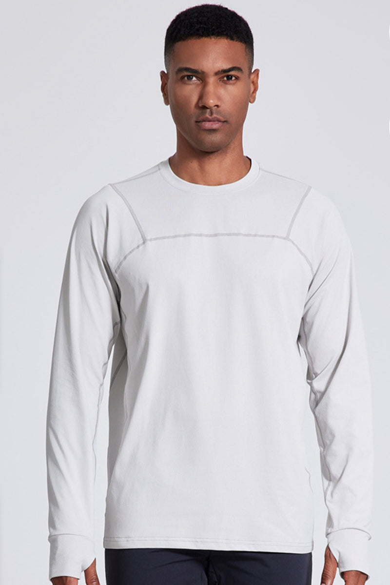 Men Lightweight Quick-Dry Outdoor Training Long Sleeve T-Shirt