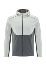 Men Hooded Quick-Dry Water-Resistant Training Workout Running Jacket