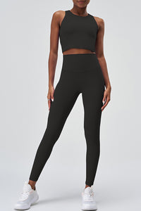 Quick Dry Yoga Pants Athletic Two Piece Set