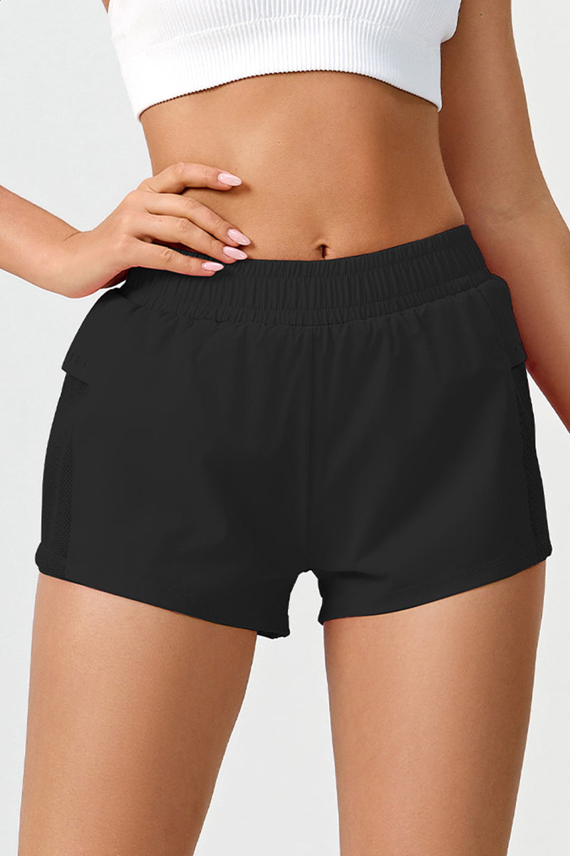 Women'S Mesh Spliced Athletic Shorts