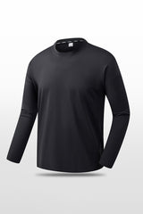 Men Solid Quick-Dry Outdoor Training Long Sleeve Top