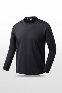 Men Solid Quick-Dry Outdoor Training Long Sleeve Top