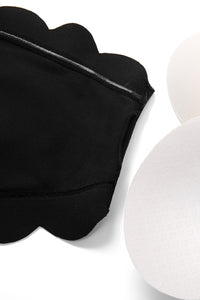 Women's Sport Non-Slip Scalloped Edge Strapless Bandeau Bra