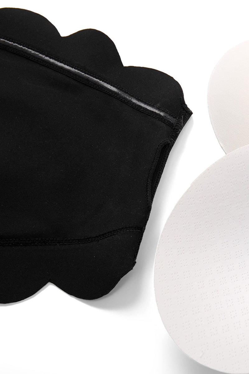 Women's Sport Non-Slip Scalloped Edge Strapless Bandeau Bra
