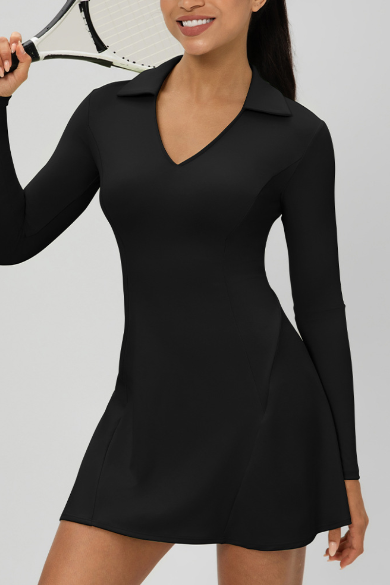 Women's Polo-Collar Tennis Dress