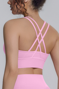 Women's Athletic Cross-Back Naked Feel Yoga Sports Bra