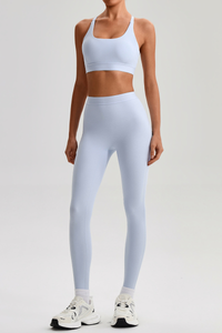 Women's Bare Feel Y-Back Bra & High Rise Yoga Leggings Set