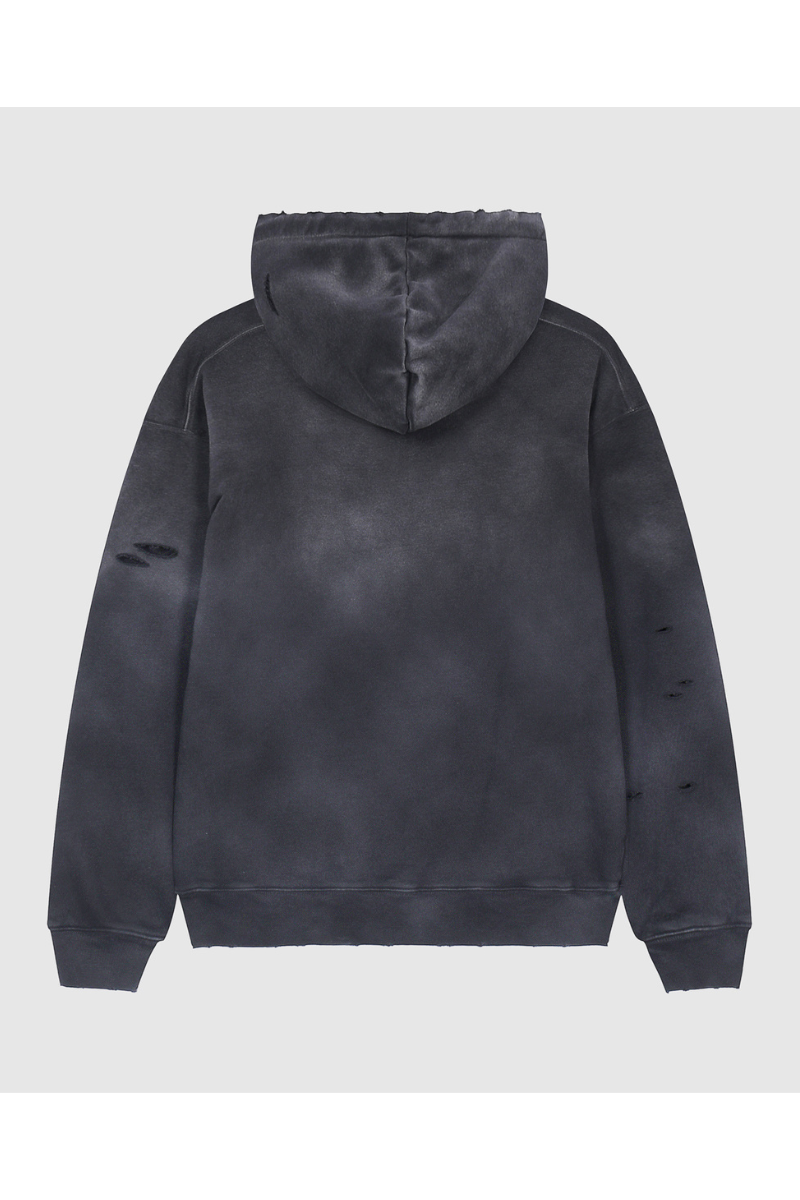 Unisex Fall 100% Cotton Distressed Ripped Hoodie