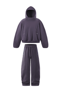 Unisex Fall Set:Relaxed Fleece Hoodie And Sweatpants