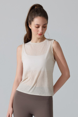 Women’s Semi-Sheer Breathable Quick-Dry Sports Tank Top