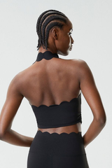 Women's Petal Halter Neck Athletic Tank Top