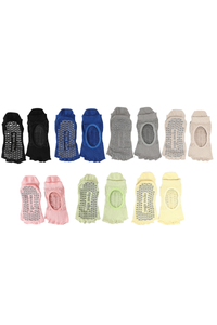 Women's Rose Jacquard Pilates Yoga Grip Five-Toe Socks