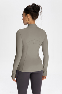 Slim-fit, stand-up collar sports jacket