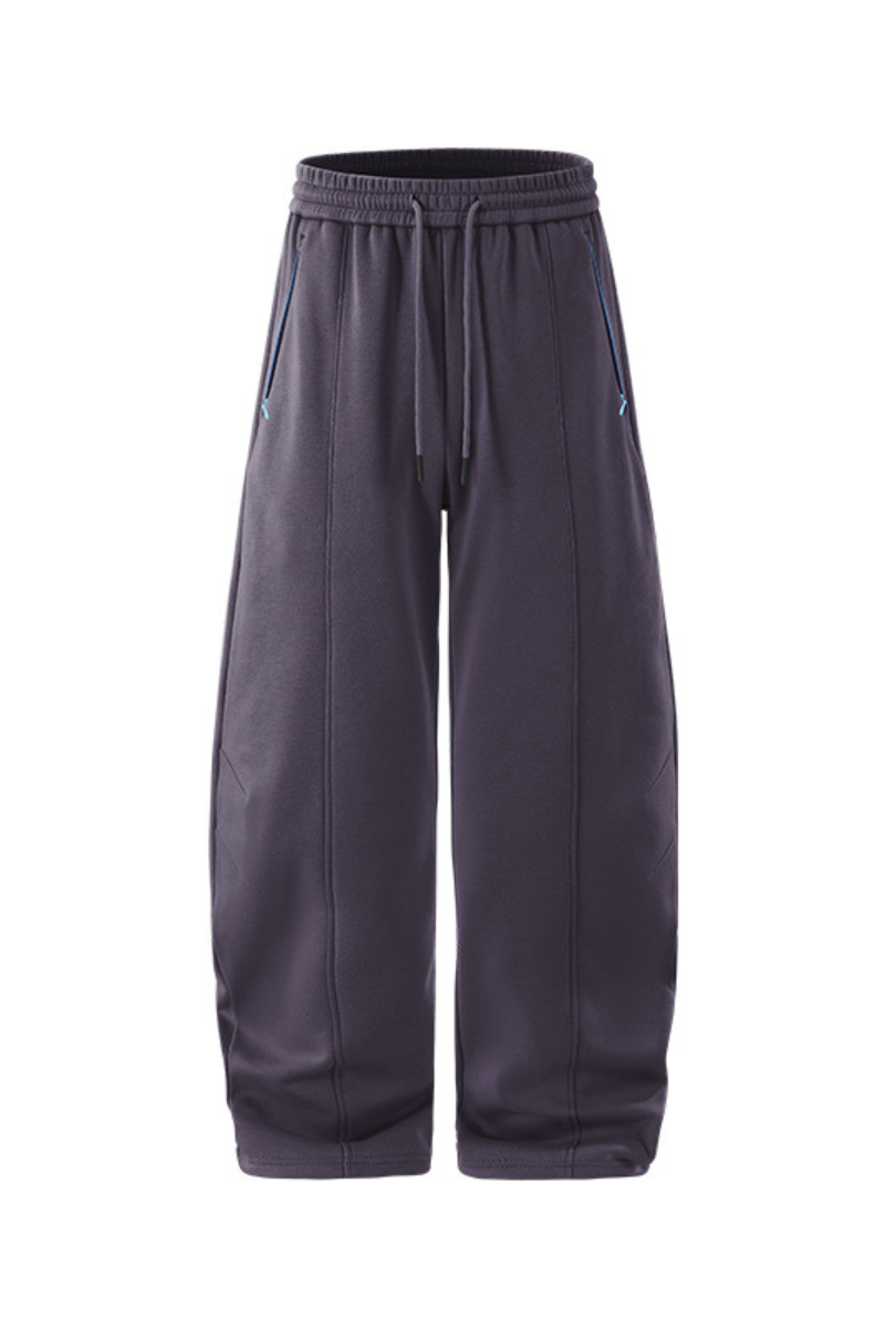 Unisex Elastic Waist Drawstring Relaxed Fit  Banana Pants