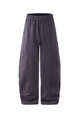 Unisex Elastic Waist Drawstring Relaxed Fit  Banana Pants