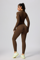 Women's Cropped Jacket & Butt-Lifting Leggings Two-Piece Set