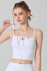 Women's Bow-Tie Thin-Strap Cami Form-Fitting Sports Tank Top