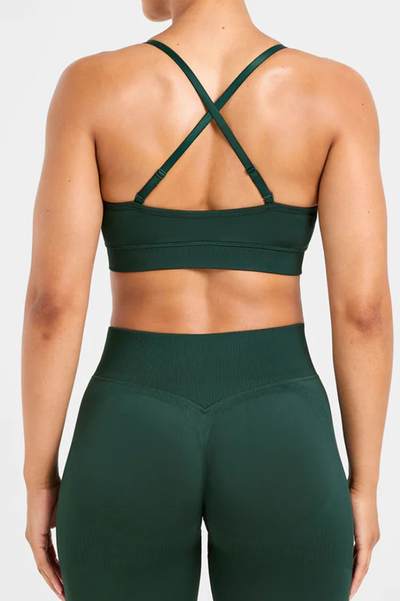 Women's Cross Back Seamless Yoga Bra