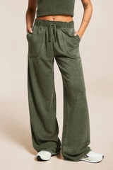 High-waisted, machine-washable long pants