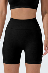 Women's Sports Pleated Buttocks Lift  Seamless Shorts