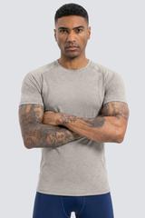 Men's Contrast Breathable Quick Dry Athletic Running T-Shirt