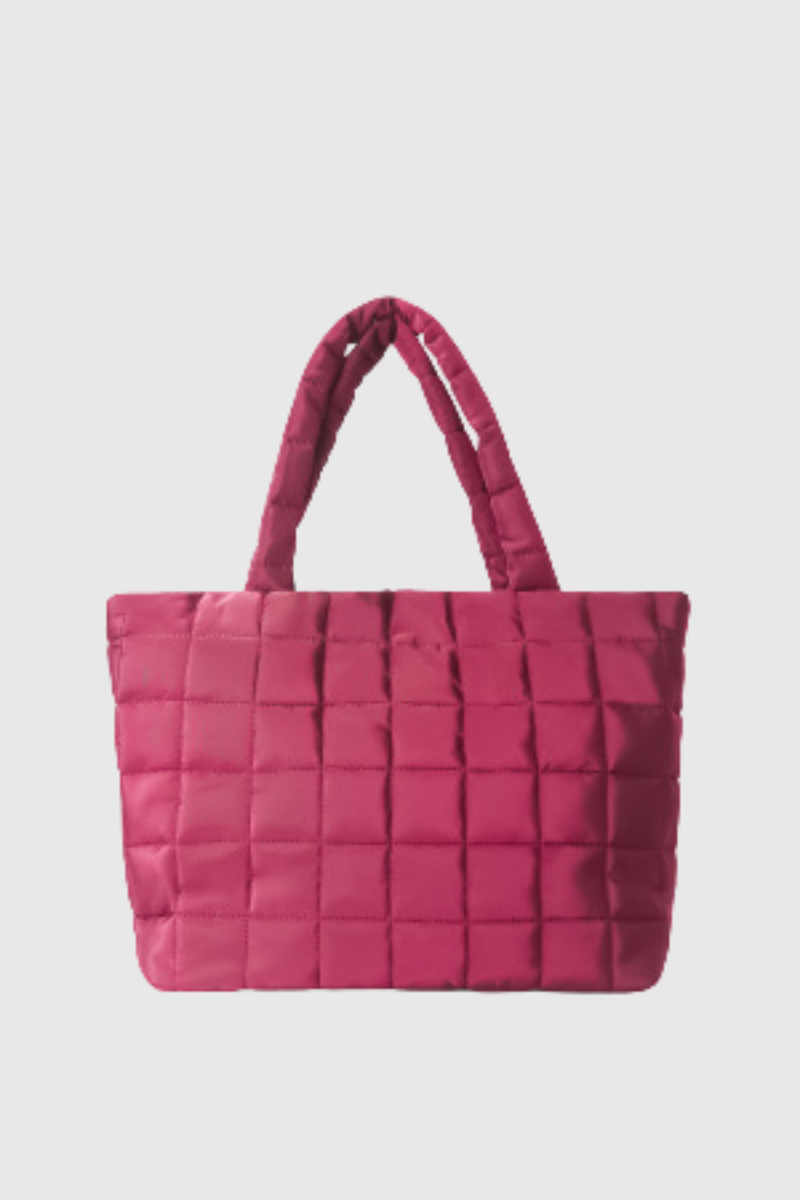 Women's Large Capacity Grid Sports Leisure Tote Bag
