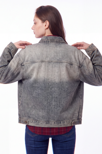 Women's Vintage Wash Relaxed Denim Jacket