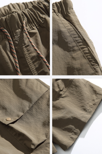 Men's Outdoor Loose Waterproof Drawstring Cargo Shorts