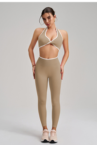 Sports bra, yoga pants, and set