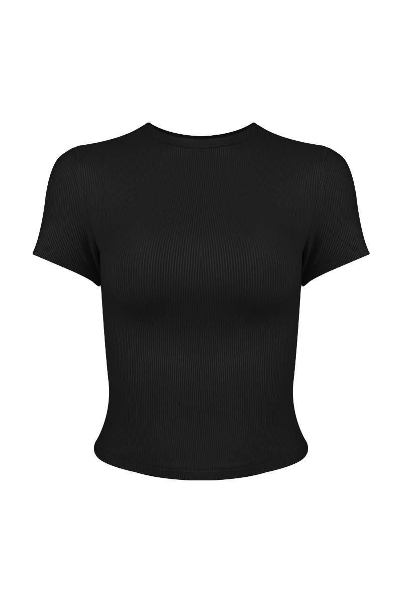 Ribbed Slim Racer-Tee