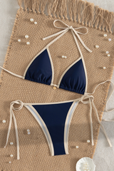 Women's Summer Halterneck Side Tie Sexy Beach Bikini Sets
