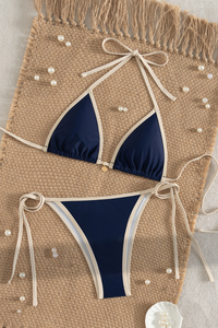 Women's Summer Halterneck Side Tie Sexy Beach Bikini Sets