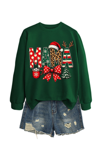 Women's Winter/Fall Christmas Santa Multi-color Pullover