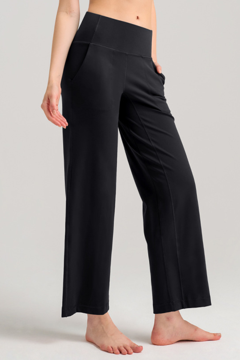 Women's Summer High-Waist Wide-Leg Sports Yoga Pants