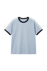 Women's Retro Side 3-Stripes Contrast Loose Fit T-Shirt